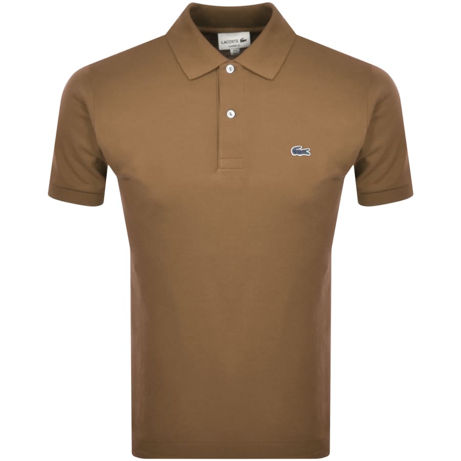 Lacoste Short Sleeved Polo T Shirt Brown | Mainline Menswear